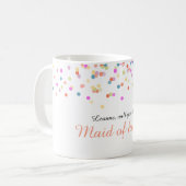 私のメイド・オブ・オーナー（花嫁付き添い人）フェスティバル紙吹雪 コーヒーマグカップ (正面左)