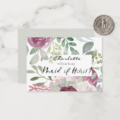 私のメイド・オブ・オーナー（花嫁付き添い人）フローラか素朴 ノートカード (正面/裏面インサイチュ)