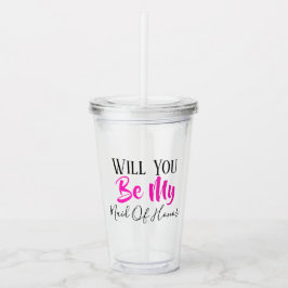 私のメイド・オブ・オーナー（花嫁付き添い人）ブライダルパーティ アクリルタンブラー