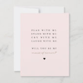 私のメイド・オブ・オーナー(花嫁付き添い人)? |ブライドメイドカード 招待状 (正面)