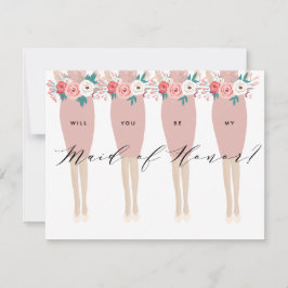 私のメイド・オブ・オーナー（花嫁付き添い人）? | ブライドメイドカード 招待状