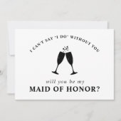 私のメイド・オブ・オーナー（花嫁付き添い人）?ブランチ&バブリー 招待状 (正面)