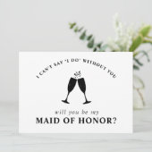 私のメイド・オブ・オーナー（花嫁付き添い人）?ブランチ&バブリー 招待状 (スタンド正面)