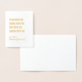 私のメイド・オブ・オーナー(花嫁付き添い人)プランで私のゴールドフォイルカード 箔カード (ディスプレー)