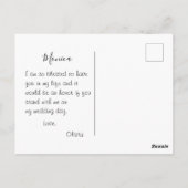 私のメイド・オブ・オーナー（花嫁付き添い人） ポストカード (裏面)