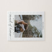 私のメイド・オブ・オーナー(花嫁付き添い人)ミニマリスト写真シック ジグソーパズル (横)