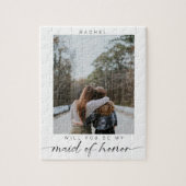 私のメイド・オブ・オーナー(花嫁付き添い人)ミニマリスト写真シック ジグソーパズル (縦)