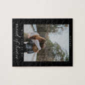 私のメイド・オブ・オーナー（花嫁付き添い人）ミニマリスト写真シック ジグソーパズル (横)