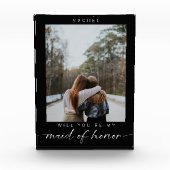 私のメイド・オブ・オーナー（花嫁付き添い人）ミニマリスト写真シック フォトブロック (正面)