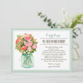 私のメイド・オブ・オーナー(花嫁付き添い人)?メイスンジャーフローラ 招待状 (スタンド正面)