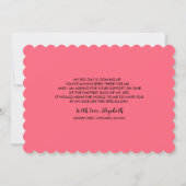 私のメイド・オブ・オーナー（花嫁付き添い人）?モダンフローラ 招待状 (裏面)