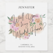 私のメイド・オブ・オーナー（花嫁付き添い人）? ワインラベル (シングルラベル)