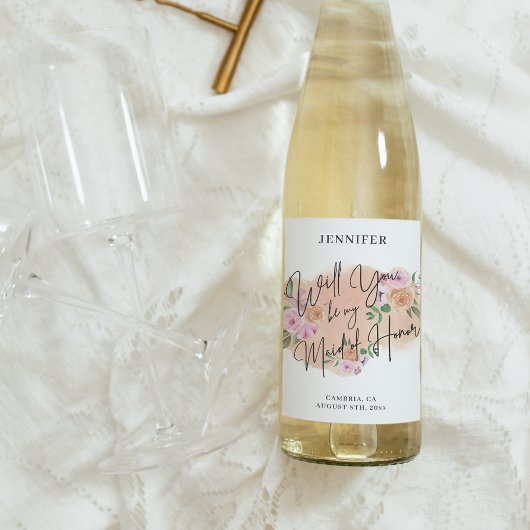 私のメイド・オブ・オーナー（花嫁付き添い人）? ワインラベル