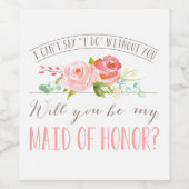 私のメイド・オブ・オーナー（花嫁付き添い人） ワインラベル (シングルラベル)