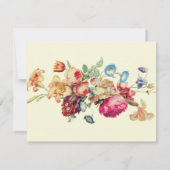 私のメイド・オブ・オーナー（花嫁付き添い人）ヴィンテージフローラ 招待状 (裏面)