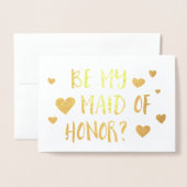 私のメイド・オブ・オーナー（花嫁付き添い人）《写真》ぼけ味 箔カード (封筒付き正面)