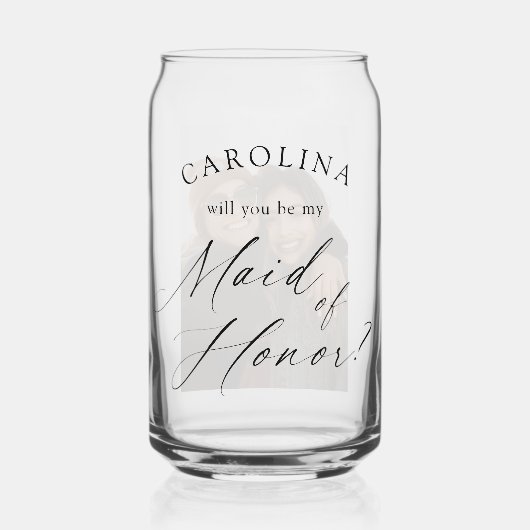 私のメイド・オブ・オーナー（花嫁付き添い人）写真 ガラス缶 (正面)