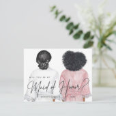 私のメイド・オブ・オーナー（花嫁付き添い人）?女子のローブの招待 招待状 (スタンド正面)