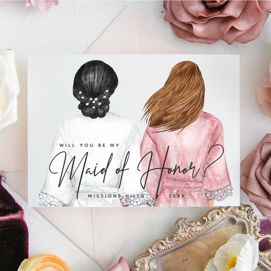 私のメイド・オブ・オーナー（花嫁付き添い人）?女子のローブ 招待状