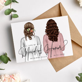 私のメイド・オブ・オーナー（花嫁付き添い人）?女子のローブV2インチ 招待状