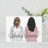 私のメイド・オブ・オーナー（花嫁付き添い人）?女子のローブV2インチ 招待状 (スタンド正面)