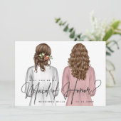 私のメイド・オブ・オーナー（花嫁付き添い人）?女子のローブV2インチ 招待状 (スタンド正面)