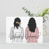 私のメイド・オブ・オーナー(花嫁付き添い人)?女子のローブV2インチ 招待状 (スタンド正面)