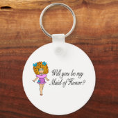 私のメイド・オブ・オーナー（花嫁付き添い人）?（女） キーホルダー (正面)