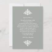 私のメイド・オブ・オーナー（花嫁付き添い人）?招待状カード 招待状 (裏面)