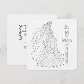 私のメイド・オブ・オーナー(花嫁付き添い人) 招待状 (正面/裏面)