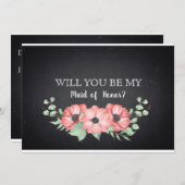 私のメイド・オブ・オーナー（花嫁付き添い人）招待状 招待状 (正面/裏面)