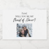 私のメイド・オブ・オーナー(花嫁付き添い人)提案の写真カスタムか スパークリングワインラベル (シングルラベル)