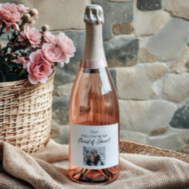 私のメイド・オブ・オーナー（花嫁付き添い人）提案の写真カスタムか スパークリングワインラベル