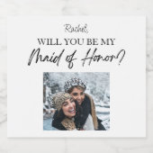 私のメイド・オブ・オーナー(花嫁付き添い人)提案の写真カスタムか スパークリングワインラベル (シングルラベル)