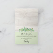 私のメイド・オブ・オーナー(花嫁付き添い人)?植物学素朴の カード (内部)