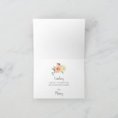 私のメイド・オブ・オーナー（花嫁付き添い人） | 水彩フローラル 招待状 (内部)