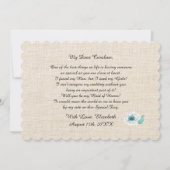 私のメイド・オブ・オーナー（花嫁付き添い人）?水彩フローラ 招待状 (裏面)