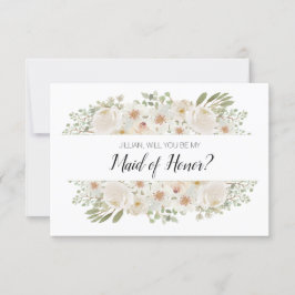 私のメイド・オブ・オーナー(花嫁付き添い人)白フローラ