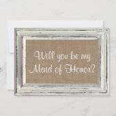 私のメイド・オブ・オーナー(花嫁付き添い人)?白素朴枠 招待状 (正面)