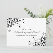 私のメイド・オブ・オーナー(花嫁付き添い人)?白黒の渦巻き 招待状 (スタンド正面)