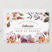 私のメイド・オブ・オーナー(花嫁付き添い人)?秋素朴の花 招待状 (正面)