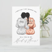 私のメイド・オブ・オーナー（花嫁付き添い人）?絹の着物を着た女の子 招待状 (スタンド正面)