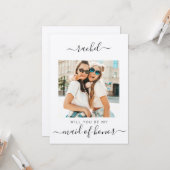 私のメイド・オブ・オーナー（花嫁付き添い人）花嫁のパーティー カード (正面/裏面インサイチュ)