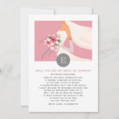 私のメイド・オブ・オーナー(花嫁付き添い人)?花嫁シルエット 招待状 (正面)