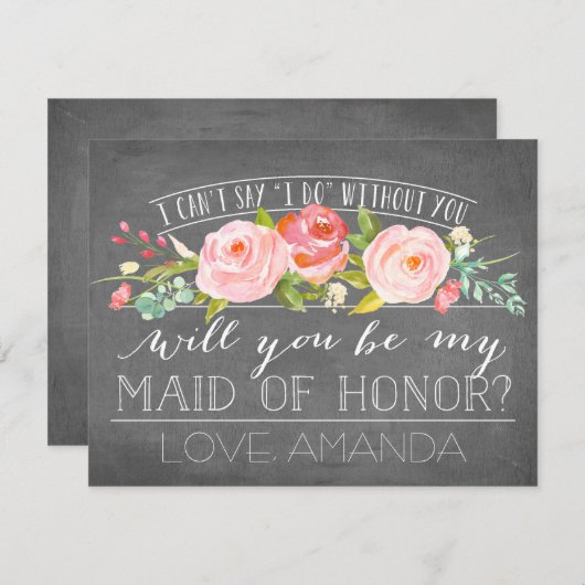 私のメイド・オブ・オーナー(花嫁付き添い人) |花嫁メイド 招待状 (正面/裏面)