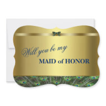 私のメイド・オブ・オーナー（花嫁付き添い人）?金ゴールドカスタムピーコック