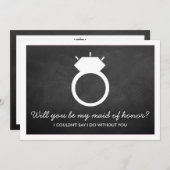 私のメイド・オブ・オーナー(花嫁付き添い人)?黒板リングや輪カード 招待状 (正面/裏面)