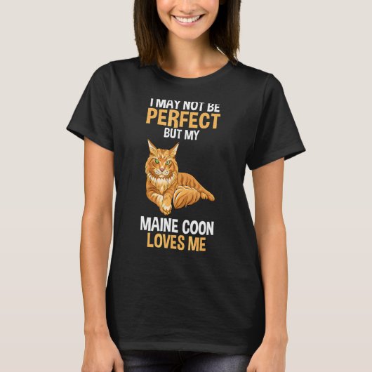 私のメインのクーンは私を愛している Tシャツ (正面)