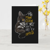 私のメインクーン猫は家族です カード (黄色い花)