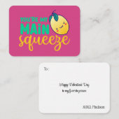 私のメインスクイズプおもしろいンかわいいバレンタインデー ノートカード (正面/裏面)